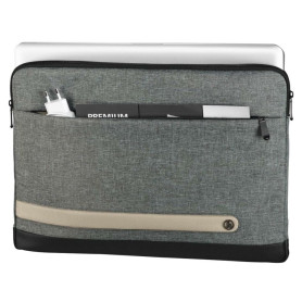 Hama Housse pour Ordinateur Portable 15.6 Pouces Terra (Pochette 15.6"/40 cm Compatible Macbook HP Lenovo Dell ASUS Acer) Gris