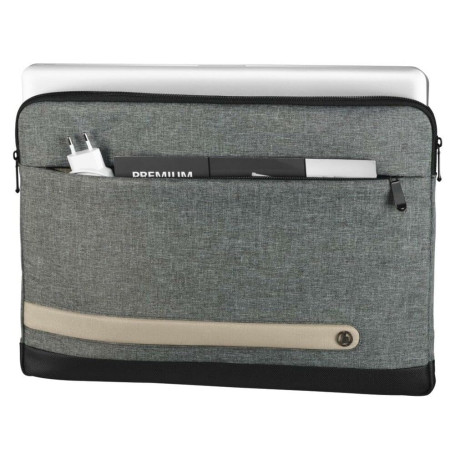 Hama Housse pour Ordinateur Portable 15.6 Pouces Terra (Pochette 15.6"/40 cm Compatible Macbook HP Lenovo Dell ASUS Acer) Gris