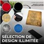 silmo Tapis de Souris S (250 x 200 mm) Petit Mouse Pad, Motif Noir - Approprié pour Souris de Bureau et Gaming