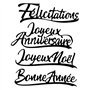 Ideen mit Herz Lot de 4 Matrices de découpe Lettres de vœux | Dies Scrapbooking | Félicitations