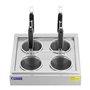 Royal Catering RC-0042 Cuiseur à pâtes cuiseur de pâtes cuiseur (4 paniers, Puissance : 3 000 W, Plage de température : 30 - 110
