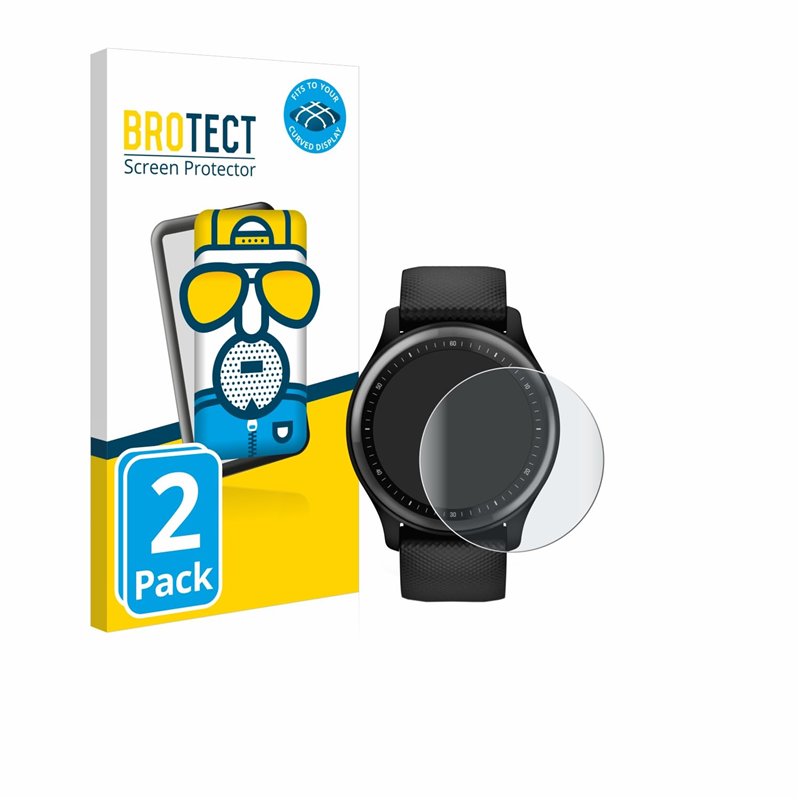 Image secondaire de brotect Protection Intégrale 3D Incurvé Matte pour Garmin Vivomove Sport (2 Pièces) - Couverture Complète, Film Protection Écran