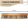 FEINHOLZ® Brosses à récurer en Bois avec Poil Naturel Dur • Set économique de 2 pcs. • végétalienne et sans Plastique • Produit 