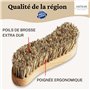 FEINHOLZ® Brosses à récurer en Bois avec Poil Naturel Dur • Set économique de 2 pcs. • végétalienne et sans Plastique • Produit 