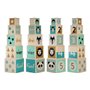 Kindsgut Jeu d’éveil Cubes gigognes en Bois, Jeu de tri et d’empilage en Bois pour Enfants, 5 pièces, Motifs Animaux et Chiffres