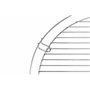 HeRo24 Grille de cuisson chromée de 40 cm avec rail de suspension, grille de maintien au chaud pour barbecue pivotant à 3 pieds.