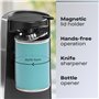 Daewoo Ouvre-boîte électrique SDA2313 - Multifonction - Aiguiseur de couteaux - Ouvre-bouteille - Mains libres - 60 W - Noir et 