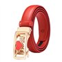 Femmes Ceinture Ratchet Ceintures en Cuir Véritable pour Les Dames Jeans avec Ceinture Automatique Coeur d'or Boucle avec Réglab