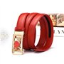 Femmes Ceinture Ratchet Ceintures en Cuir Véritable pour Les Dames Jeans avec Ceinture Automatique Coeur d'or Boucle avec Réglab
