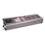 Ooni Saladette – Support bac inox – Accessoire cuisine pour four a pizza 6x bac rangement frigo avec couvercle silicone alimenta