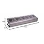 Ooni Saladette – Support bac inox – Accessoire cuisine pour four a pizza 6x bac rangement frigo avec couvercle silicone alimenta