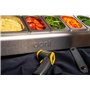 Ooni Saladette – Support bac inox – Accessoire cuisine pour four a pizza 6x bac rangement frigo avec couvercle silicone alimenta
