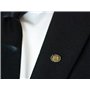 Pin's en émail avec chardon écossais carré maçonnique et boussole