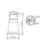 4piece B22 À E27 Adaptateur Douille De Lampe Stopping Ampoule À Vis Socket Support pour Ampoule LED Lampe Halogène Lumière