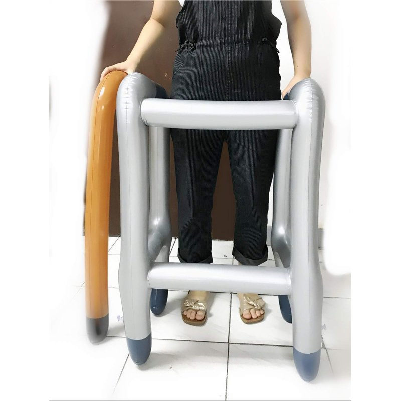 Image secondaire de JZK Cadre Gonflable Zimmer Jouet Bâton de Marche, Cadeau de Blague pour 50ème 60ème 70ème 80ème 90ème Cadeau Amusement de Fête A