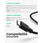 UGREEN Adaptateur USB 3.1 Câble SATA vers Type C pour Disque Dur 2,5 Pouces HDD SSD 10To Supporte UASP Compatible avec iPhone 15