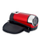 Socobeta Caméscope Numérique Caméra Vidéo Caméscope 16x HD 32g Carte Mémoire Externe Rotation de 270°(Rouge)
