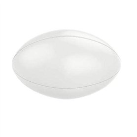 We Print Balls Ballon de rugby en caoutchouc Blanc uni Taille 5