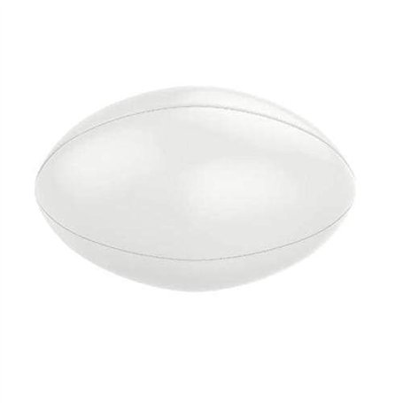 We Print Balls Ballon de rugby en caoutchouc Blanc uni Taille 5