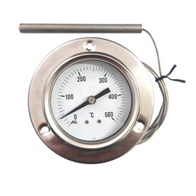 ReDPOINT Spares Thermomètre 0-500° en acier inoxydable pour fours à pizza