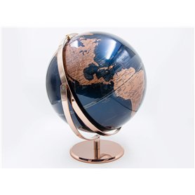 Mascagni 20FO1565 Globe terrestre Lumineux Vertical pivotant-Couleur Bleu-Rétroéclairage LED-Mappemonde Diamètre 30 cm