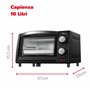ARDES - AR6211B Four électrique d'une capacité de 10 litres avec éclairage interne Thermostat et minuterie réglables avec double