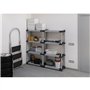 Étagere plastique - TOOD - 4 tablettes - Charge 80 kg par tablette - 80x40x168 cm - Noir/gris