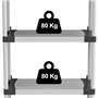 Étagere plastique - TOOD - 4 tablettes - Charge 80 kg par tablette - 80x40x168 cm - Noir/gris