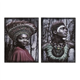 Cadre DKD Home Decor Africaine Colonial (30 x 1