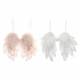 Décorations de Noël DKD Home Decor Plumes (2 pcs) (28 x 4 x 33 cm)