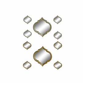 Ensemble de miroirs DKD Home Decor Miroir Doré Bronze polypropylène (50 x 3 x 55 cm) (2 pcs)