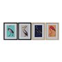 Cadre DKD Home Decor S3013651 Oiseaux Tropical (35 x 2 x 45 cm) (4 Unités)