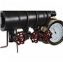 Horloge Murale DKD Home Decor Noir Rouge Fer Doré (2 pcs) (46 x 13 x 58 cm)