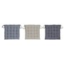 Coussin de chaise DKD Home Decor Beige Bleu Polyester Coton Aluminium Blue marine méditerranéen (3) (38 x 38 x 6 cm) (3 Unités)