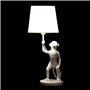 Lampe de bureau DKD Home Decor Blanc Noir Polyester Métal Résine 25W 220 V Singe (2 pcs) (20 x 20 x 45 cm)