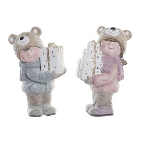 Décorations de Noël DKD Home Decor Résine Enfants (25 x 16 x 38 cm) (2 Unités)