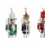 Décorations de Noël DKD Home Decor Bois Casse-Noisette (3 x 3 x 10 cm) (4 Unités)