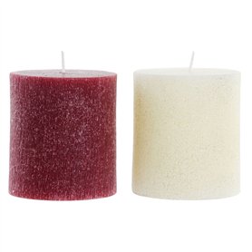 Bougie DKD Home Decor Noël (9 x 9 x 10 cm) (2 Unités)