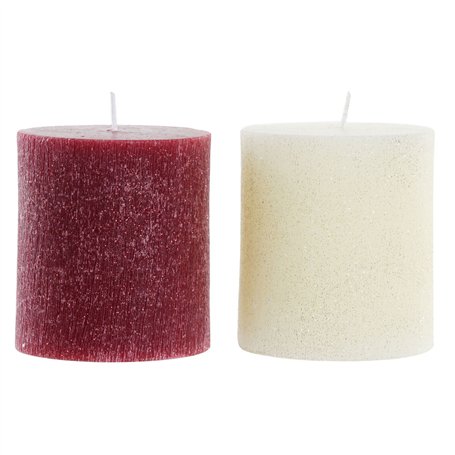 Bougie DKD Home Decor Noël (9 x 9 x 10 cm) (2 Unités)