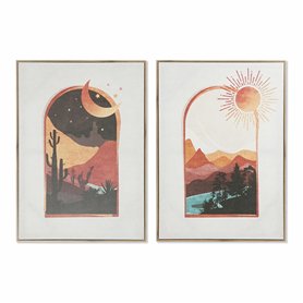 Cadre DKD Home Decor Fenêtres Moderne (2 Unités) (50 x 3 x 70 cm)