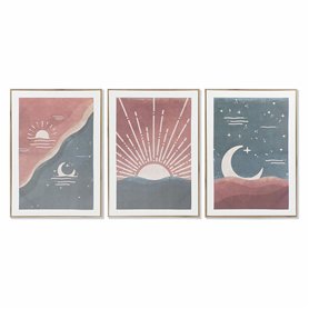 Cadre DKD Home Decor Lune Moderne (50 x 3 x 70 cm)