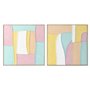 Centre de Table DKD Home Decor Gris Beige Résine Oriental (39 x 39 x 7 cm) (2 Unités)