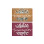 Paillasson DKD Home Decor Gris Rose Marron Caoutchouc Blanc 2 Unités Fibres de coco (60 x 40 x 1