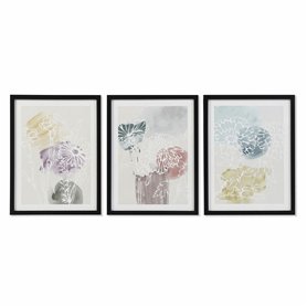 Cadre DKD Home Decor Fleurs (30 x 3 x 40 cm)