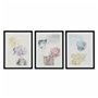 Cadre DKD Home Decor Fleurs (30 x 3 x 40 cm)