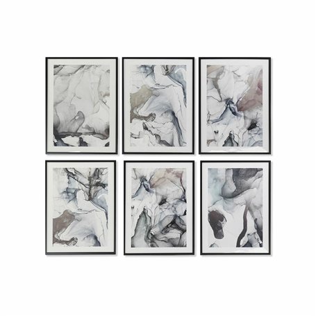 Cadre DKD Home Decor Abstrait Moderne (6 Unités) (50 x 3 x 70 cm)