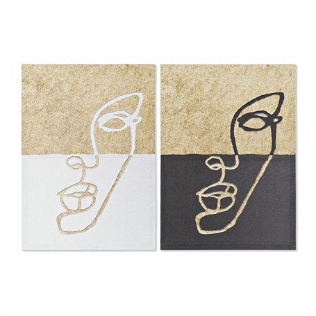 Cadre DKD Home Decor Visage Moderne (50 x 1