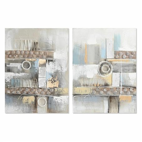 Cadre DKD Home Decor Abstrait Moderne (60 x 3 x 80 cm) (2 Unités)