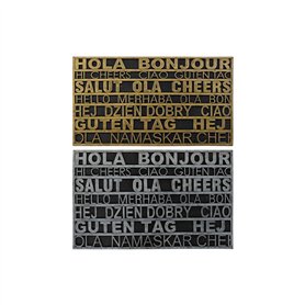 Paillasson DKD Home Decor Argenté Doré Caoutchouc 2 Unités Urbaine (75 x 45 x 0
