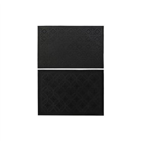 Paillasson DKD Home Decor Noir Caoutchouc 2 Unités (60 x 40 x 0